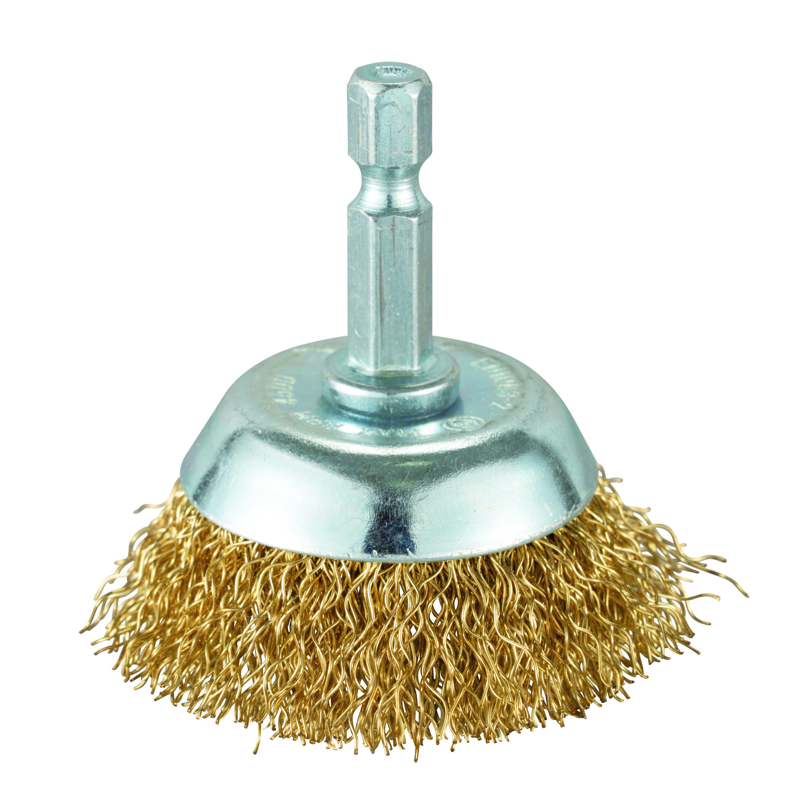 Copa ondulada latonada para taladro 38 mm, 0,3 mm, 1/4"