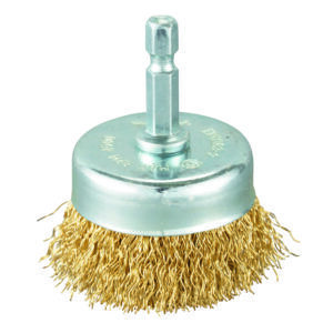Copa ondulada latonada para taladro 50 mm, 0,3 mm, 1/4''