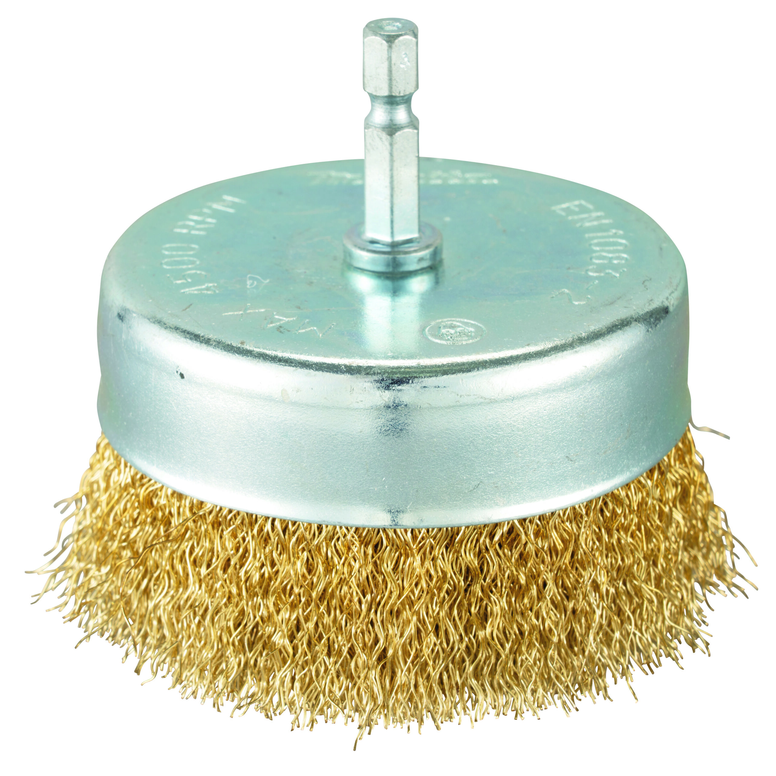 Copa ondulada latonada para taladro 80 mm, 0,3 mm, 1/4"