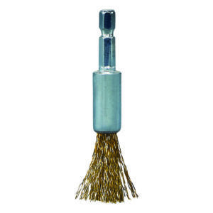 Cepillo de acabado latonado para taladro, 12 mm, 0,3 mm, 1/4"